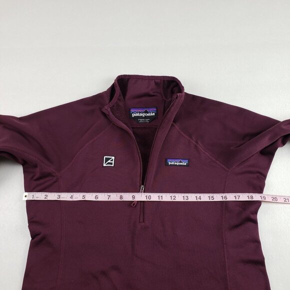 Patagonia Crosstek 1/4 Zip Jacket Womens Small Burgundy Long Sleeve Pullover - Picture 10 of 13
